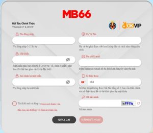 Hướng dẫn điền thông tin đăng ký MB66